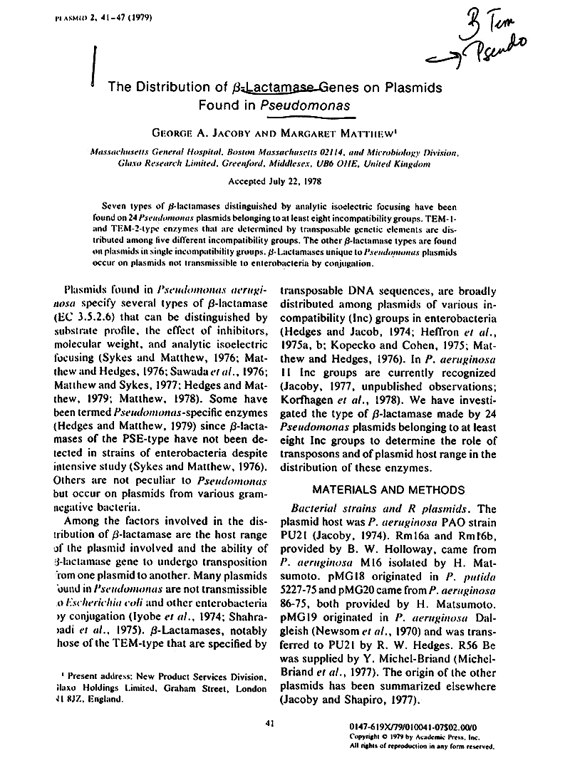 X022 GJacoby PLASMID 2 1979